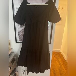 Inc black ruffle dress size L